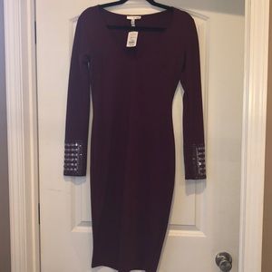 Fine Like Wine Burgundy Dress